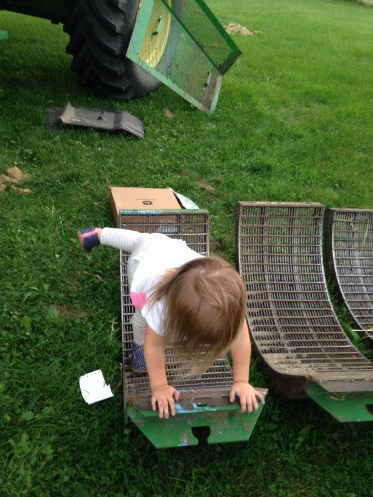 Part of my daughter's language that was not part of mine growing up:  concaves from a combine